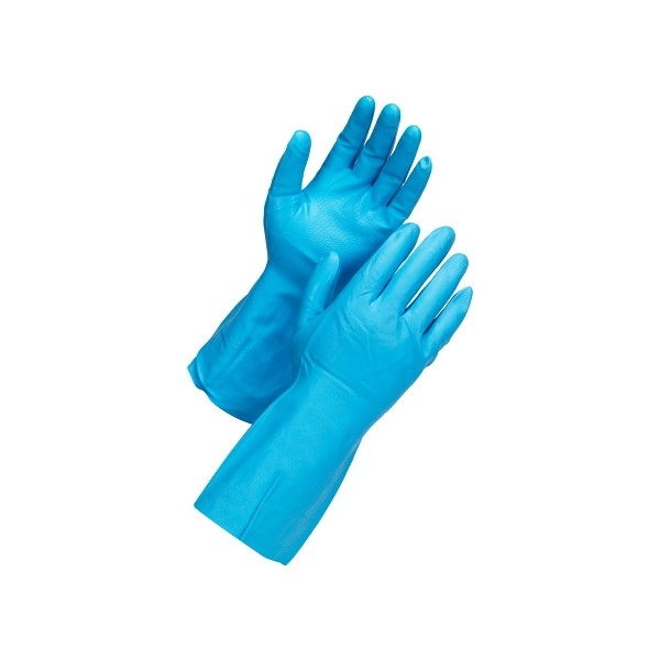Handske vinyl  blå Large
