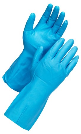 Handske vinyl  blå small